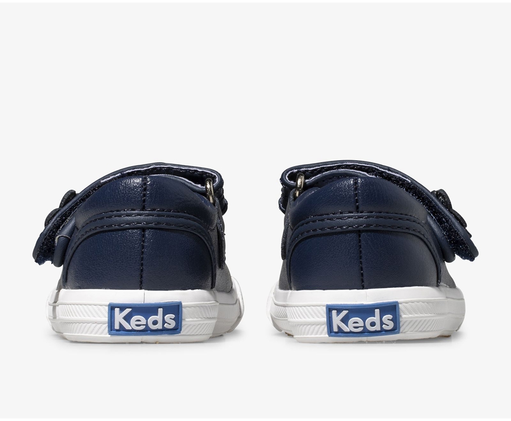 Slip Ons Keds Enfant Bleu Marine - Ella Mary Jane - 398-PGWHKN